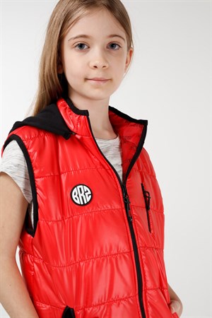 BRZ Kids Unisex Kapüşonlu Çocuk Yelek
