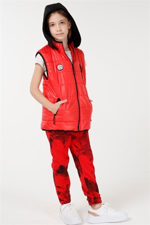 BRZ Kids Unisex Kapüşonlu Çocuk Yelek