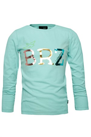 BRZ Kids Varak Baskılı Kız Çocuk Uzun Kollu T-shirt