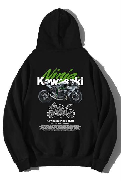 BRZ Collection Unisex Oversize Kawasaki Ninja H2R Hoodie