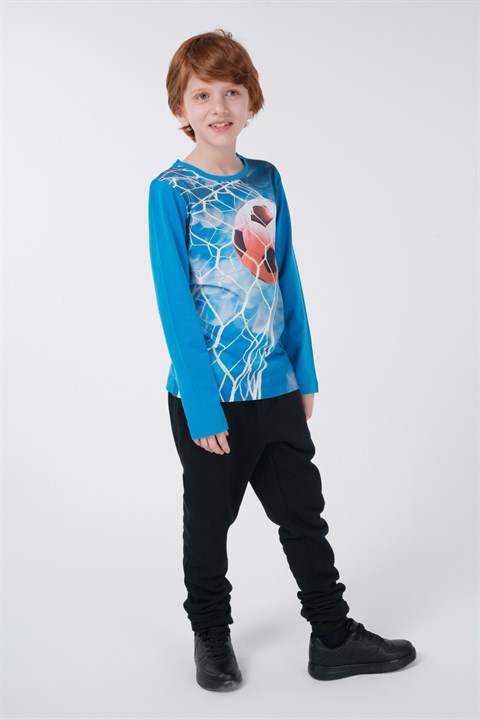 BRZ Kids Dijital Baskılı Erkek Çocuk Uzun Kollu T-shirt