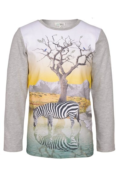 BRZ Kids Baskılı Erkek Çocuk Uzun Kollu T-shirt