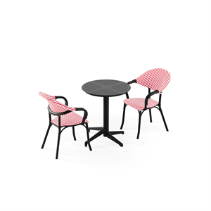 Balkon Takımı (Moon Katlanır Masa Ø60 cm + Flash-N)