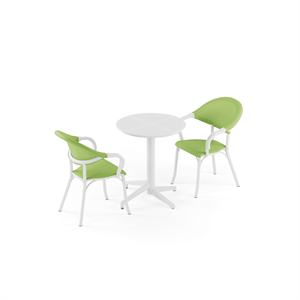 Balkon Takımı (Moon Katlanır Masa Ø60 cm + Flash-N)