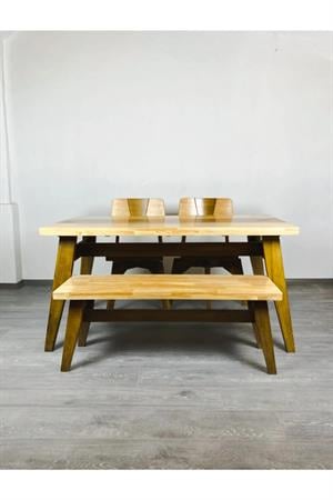 Ahşap Mutfak Masa & Bench & 2 Sandalye Takımı