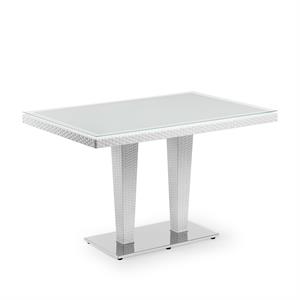 ANTARES Masa 80×120 cm | Dış Cam | Krom Ayak