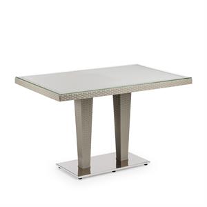 ANTARES Masa 80×120 cm | Dış Cam | Krom Ayak
