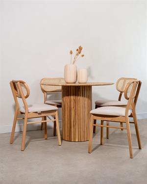 Axia Yuvarlak Meşe Kaplama Masa