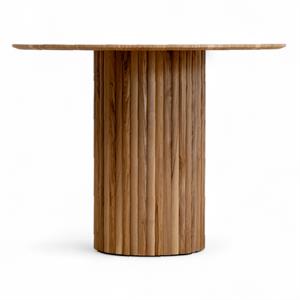 Axia Yuvarlak Meşe Kaplama Masa