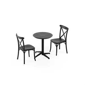Balkon Takımı (Moon Katlanır Masa Ø60 cm + Capri Sandalye)
