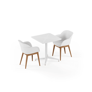 Balkon Takımı (Moon Katlanır Masa 70X70 cm + Shell-WP Sandalye)