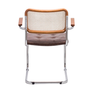 Cesca Çektirmeli Deri Kollu Sandalye - Ceviz