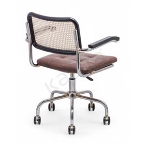 Cesca Minderli Kollu Çalışma Sandalyesi - Siyah