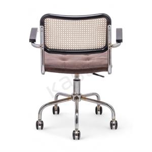 Cesca Minderli Kollu Çalışma Sandalyesi - Siyah