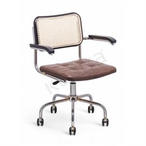 Cesca Minderli Kollu Çalışma Sandalyesi - Siyah