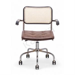 Cesca Minderli Kollu Çalışma Sandalyesi - Siyah