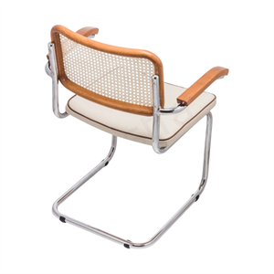 Cesca Fitilli Deri Minderli Kollu Sandalye - Ceviz