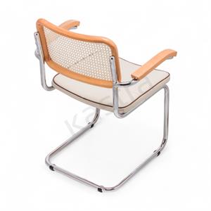 Cesca Fitilli Deri Minderli Kollu Sandalye - Naturel