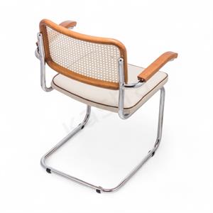 Cesca Fitilli Deri Minderli Kollu Sandalye - Ceviz