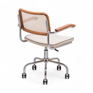 Cesca Fitilli Deri Kollu Çalışma Sandalyesi - Ceviz