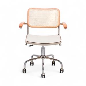 Cesca Fitilli Deri Kollu Çalışma Sandalyesi - Naturel