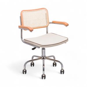 Cesca Fitilli Deri Kollu Çalışma Sandalyesi - Naturel