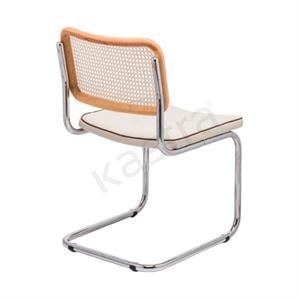 Cesca Fitilli Deri Minderli Sandalye - Naturel