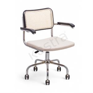 Cesca Kumaş Minderli Kollu Çalışma Sandalyesi - Siyah