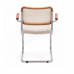 Cesca Kumaş Minderli Kollu Sandalye - Ceviz