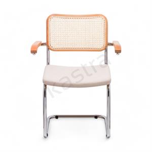 Cesca Kumaş Minderli Kollu Sandalye - Naturel