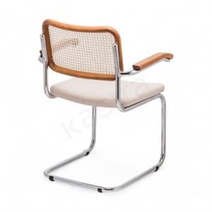 Cesca Kumaş Minderli Kollu Sandalye - Ceviz