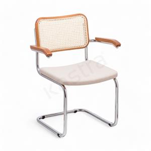 Cesca Kumaş Minderli Kollu Sandalye - Ceviz