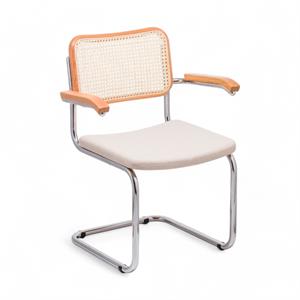 Cesca Kumaş Minderli Kollu Sandalye - Naturel