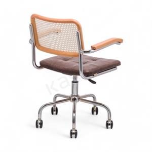 Cesca Minderli Kollu Çalışma Sandalyesi - Naturel