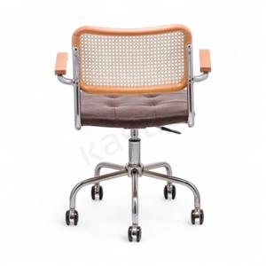 Cesca Minderli Kollu Çalışma Sandalyesi - Naturel