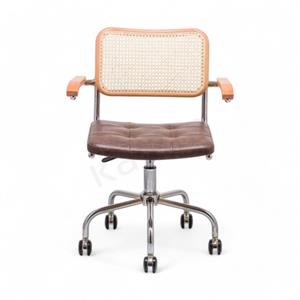 Cesca Minderli Kollu Çalışma Sandalyesi - Naturel