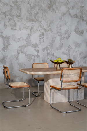 Gaia Traverten Meşe Yemek Masası