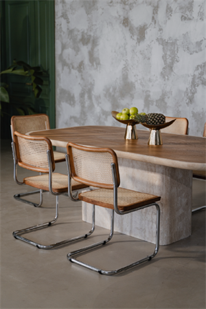 Gaia Traverten Meşe Yemek Masası