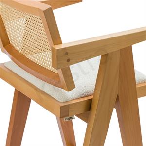 Jeanneret Ahşap Bar Sandalye