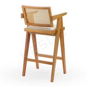 Jeanneret Ahşap Bar Sandalye