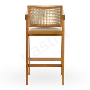 Jeanneret Ahşap Bar Sandalye