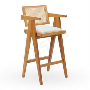 Jeanneret Ahşap Bar Sandalye