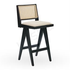 Jeanneret Ahşap Kolsuz Bar Sandalye