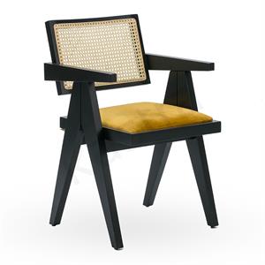 Jeanneret Hasırlı Sandalye