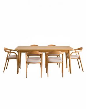 Latina Meşe Masa / Altus Sandalye Seti