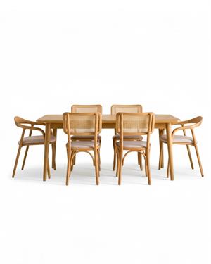 Latina Ode Meşe Masa Seti