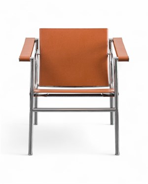 Le Corbusier Deri Döşeme Metal Sandalye