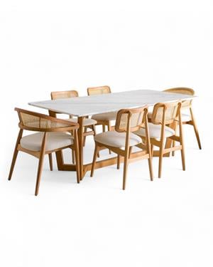 Makro Mermer Yemek Masası Seti