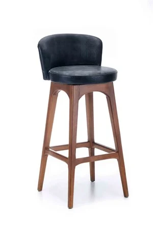 Melua Ahşap Bar Sandalyesi