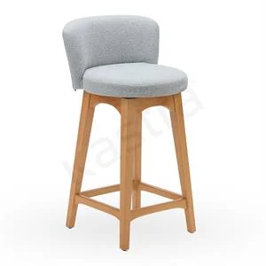 Melua Ahşap Bar Sandalyesi